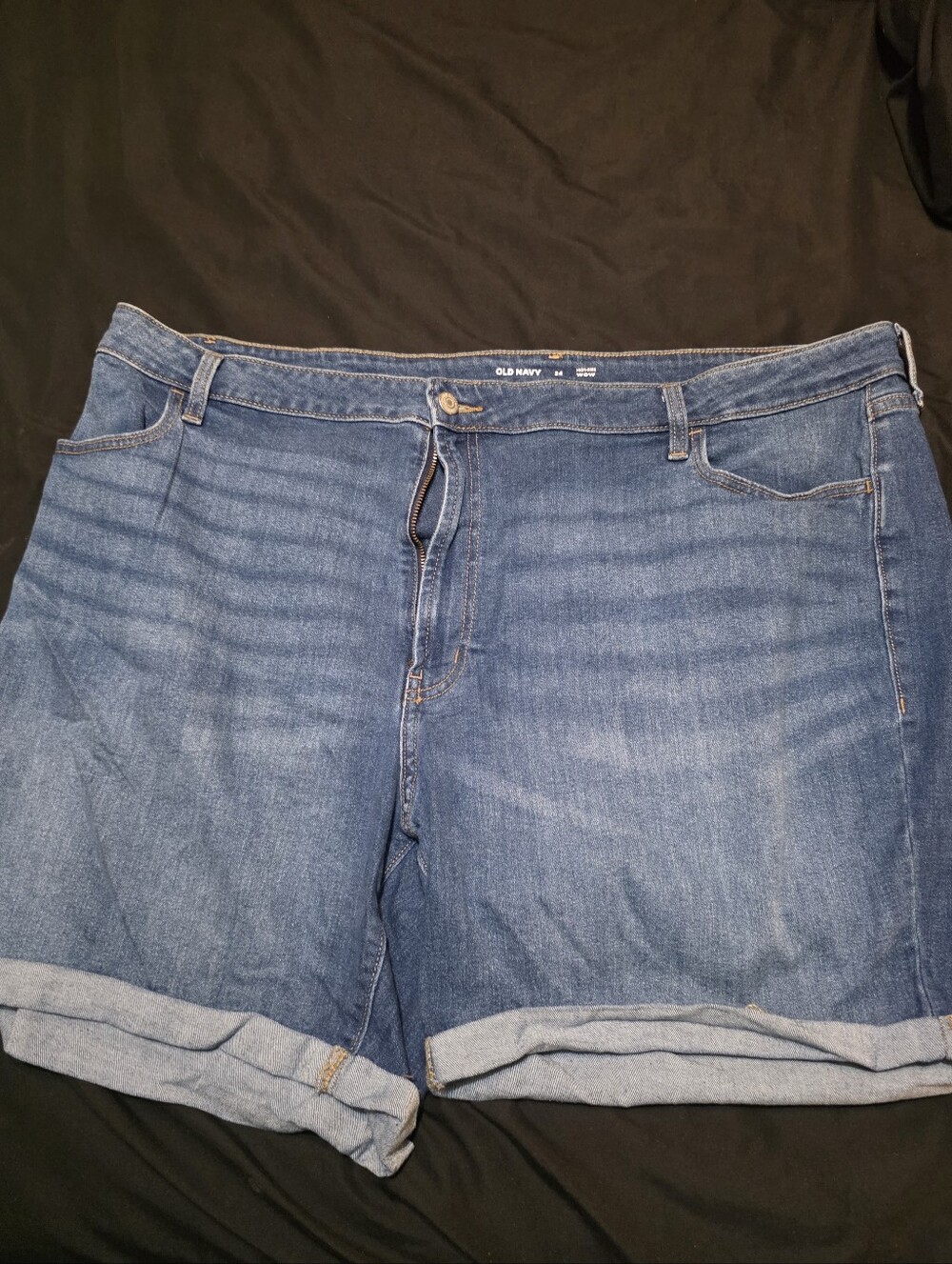 Old Navy Medium Blue Rolled-Hem Denim Shorts